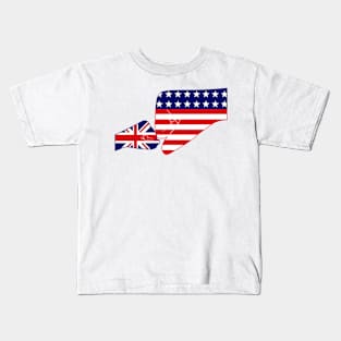 UK & USA Baby Fist Bump Patriot Flag Series Kids T-Shirt